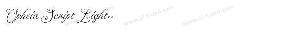 Opheia Script Light字体转换